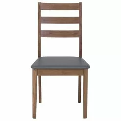 Beliani Conjunto De 2 Sillas De Comedor De Madera De Caucho Oscura/gris MODESTO -Sillas Ventas undef src sa picid 696512 type whitesh image scaled