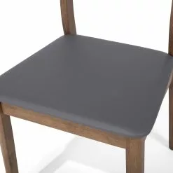 Beliani Conjunto De 2 Sillas De Comedor De Madera De Caucho Oscura/gris MODESTO -Sillas Ventas undef src sa picid 696518 type whitesh image scaled