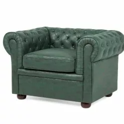 Beliani Sillón De Piel Sintética Verde CHESTERFIELD -Sillas Ventas undef src sa picid 696544 type whitesh image scaled
