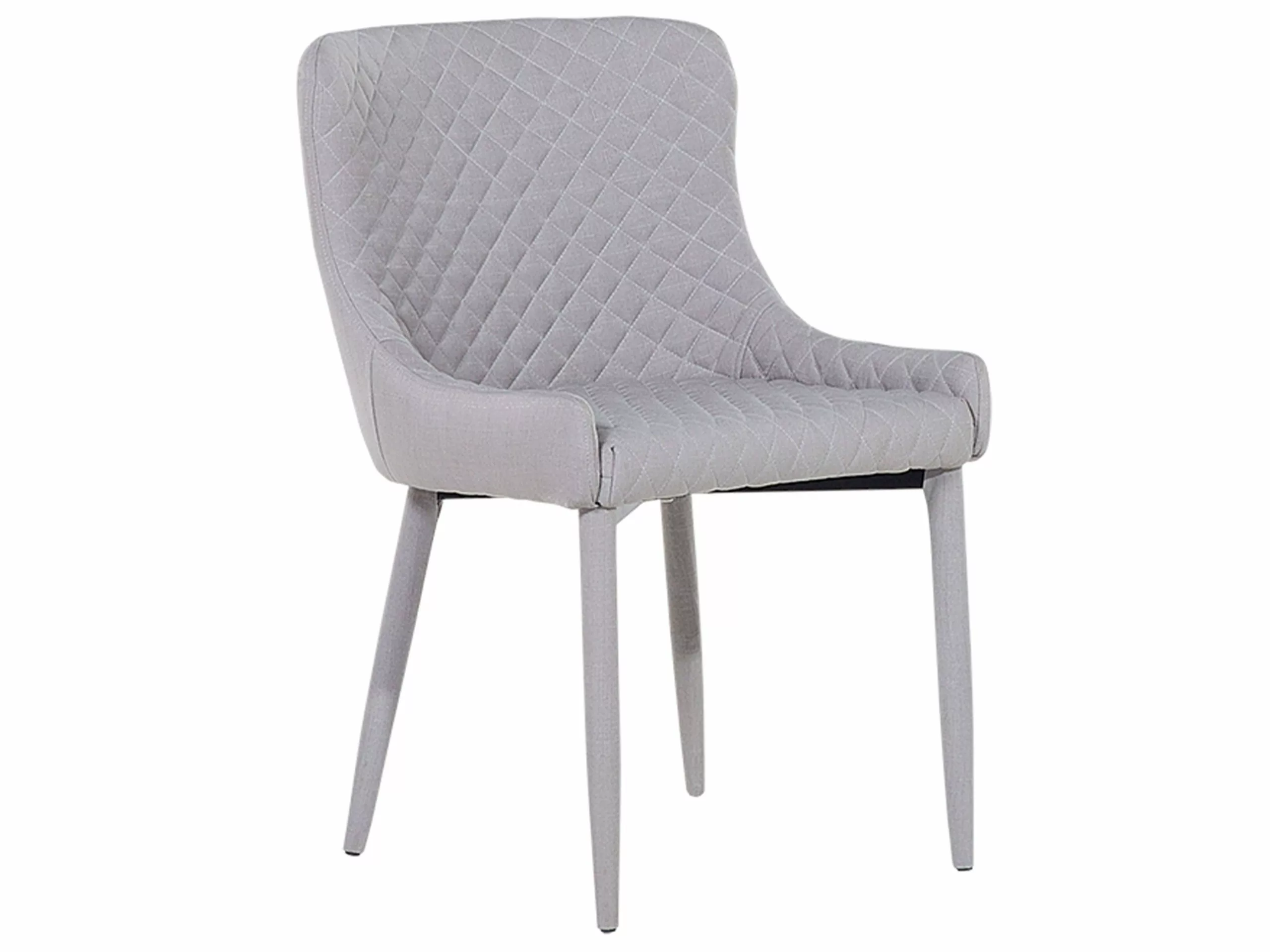 Beliani Conjunto De 2 Sillas De Comedor De Poliéster Gris Claro SOLANO 7 Beliani Conjunto De 2 Sillas De Comedor De Poliéster Gris Claro SOLANO - Imagen 5