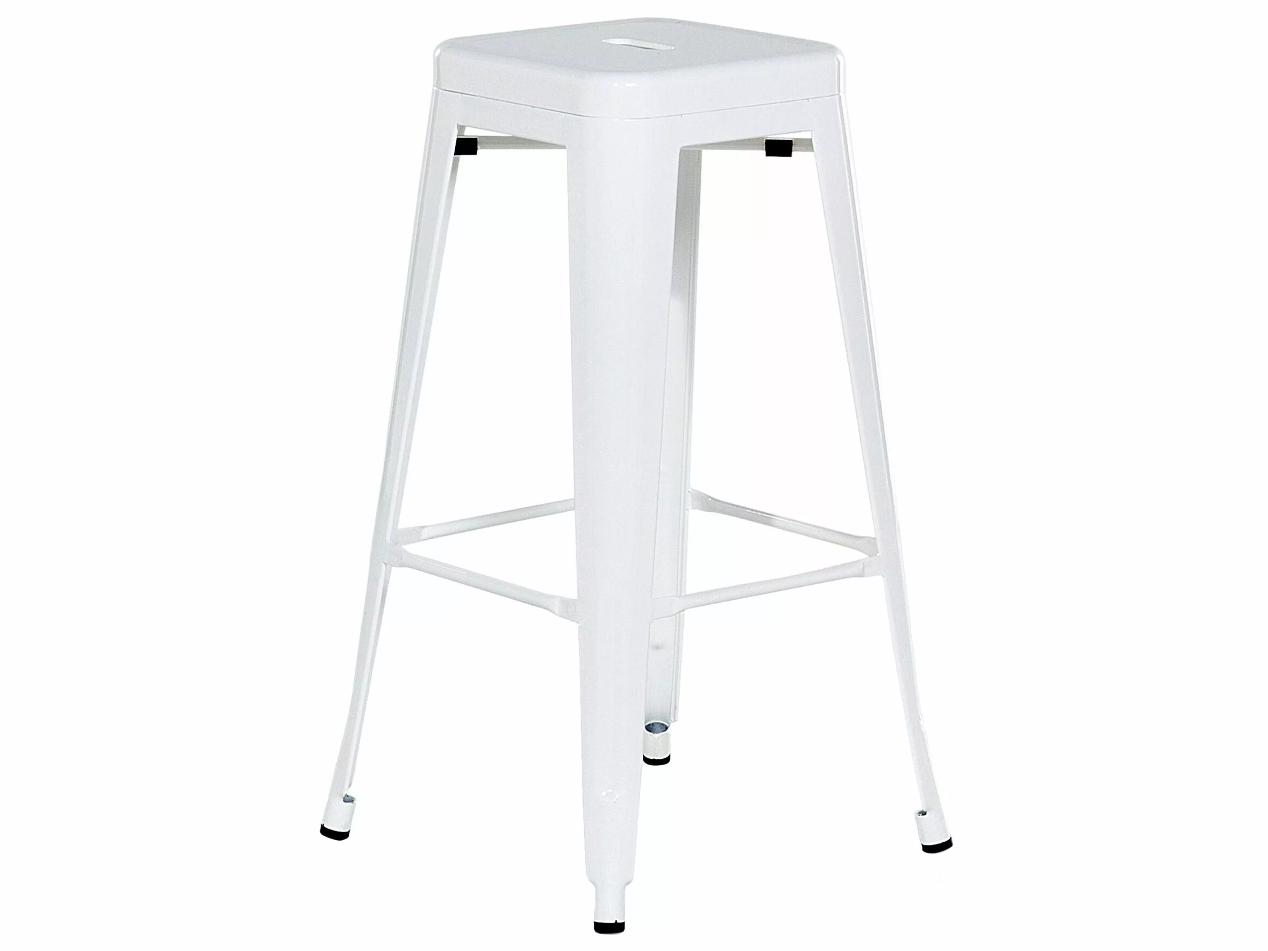Beliani Conjunto De 2 Taburetes De Metal Blanco 76 Cm CABRILLO - Imagen 5