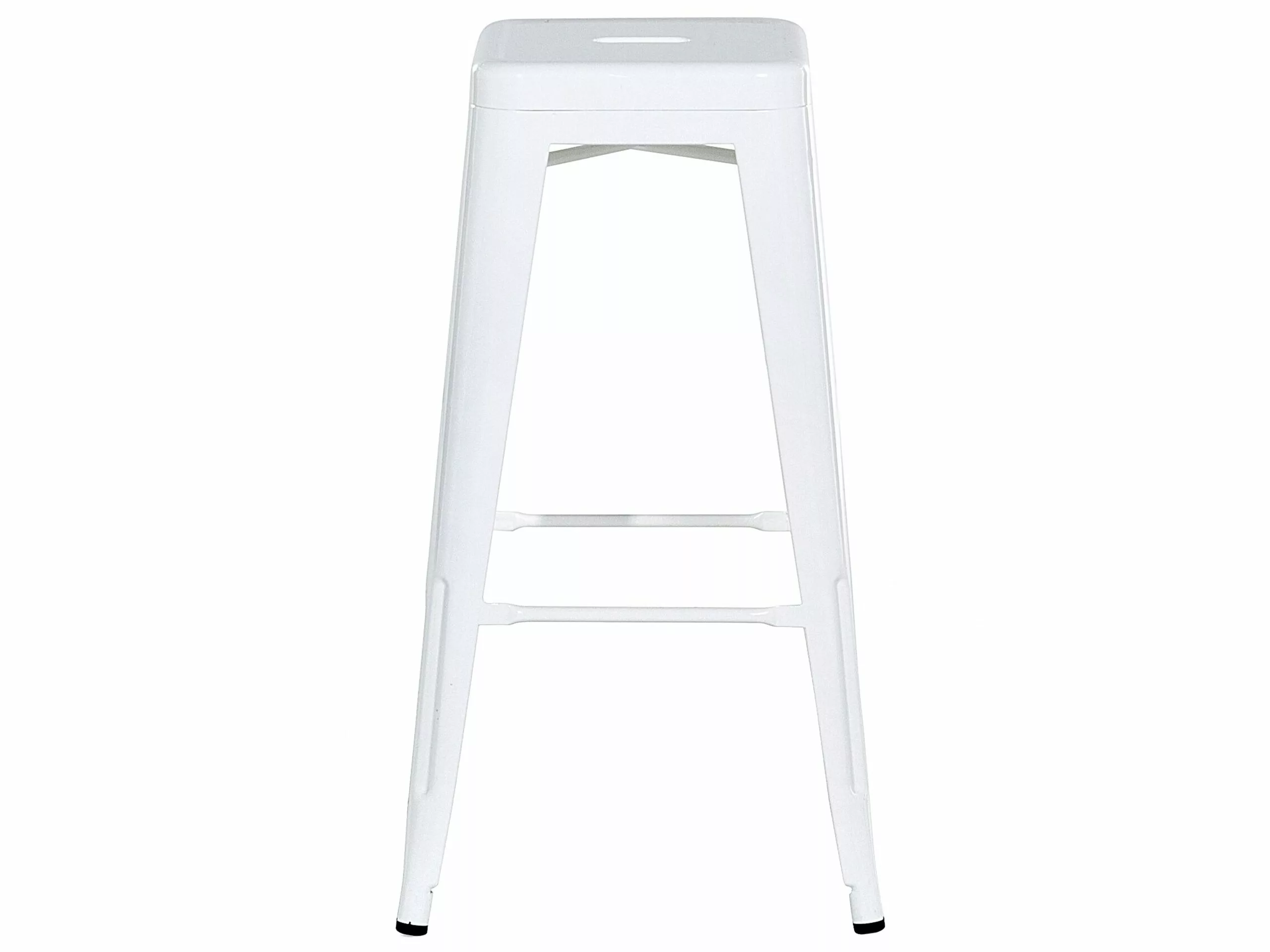 Beliani Conjunto De 2 Taburetes De Metal Blanco 76 Cm CABRILLO - Imagen 6