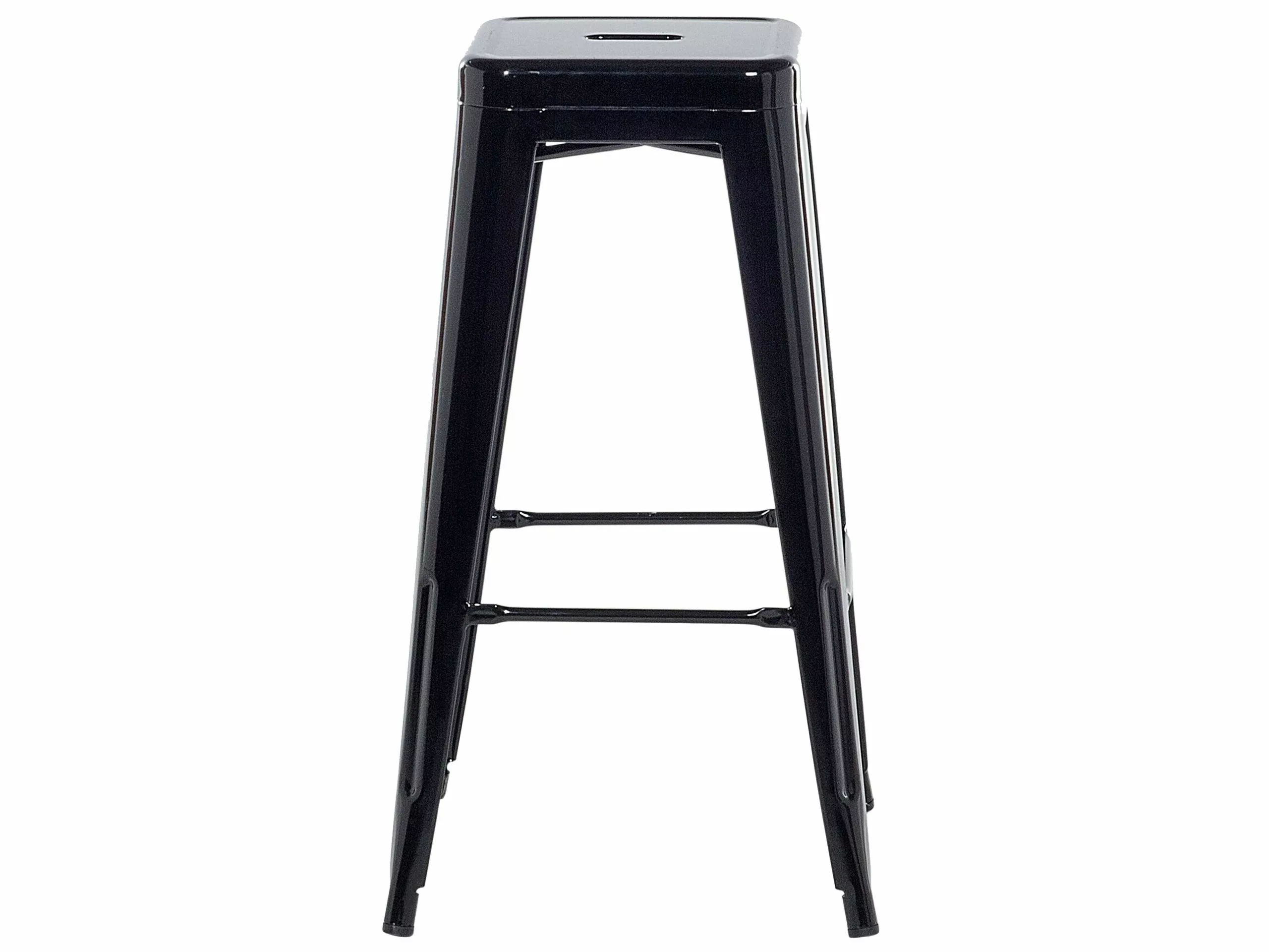 Beliani Conjunto De 2 Taburetes De Metal Negro 76 Cm CABRILLO - Imagen 5