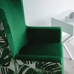 Beliani Sillón De Terciopelo Verde ONEIDA -Sillas Ventas undef src sa picid 702170 type whitesh image scaled