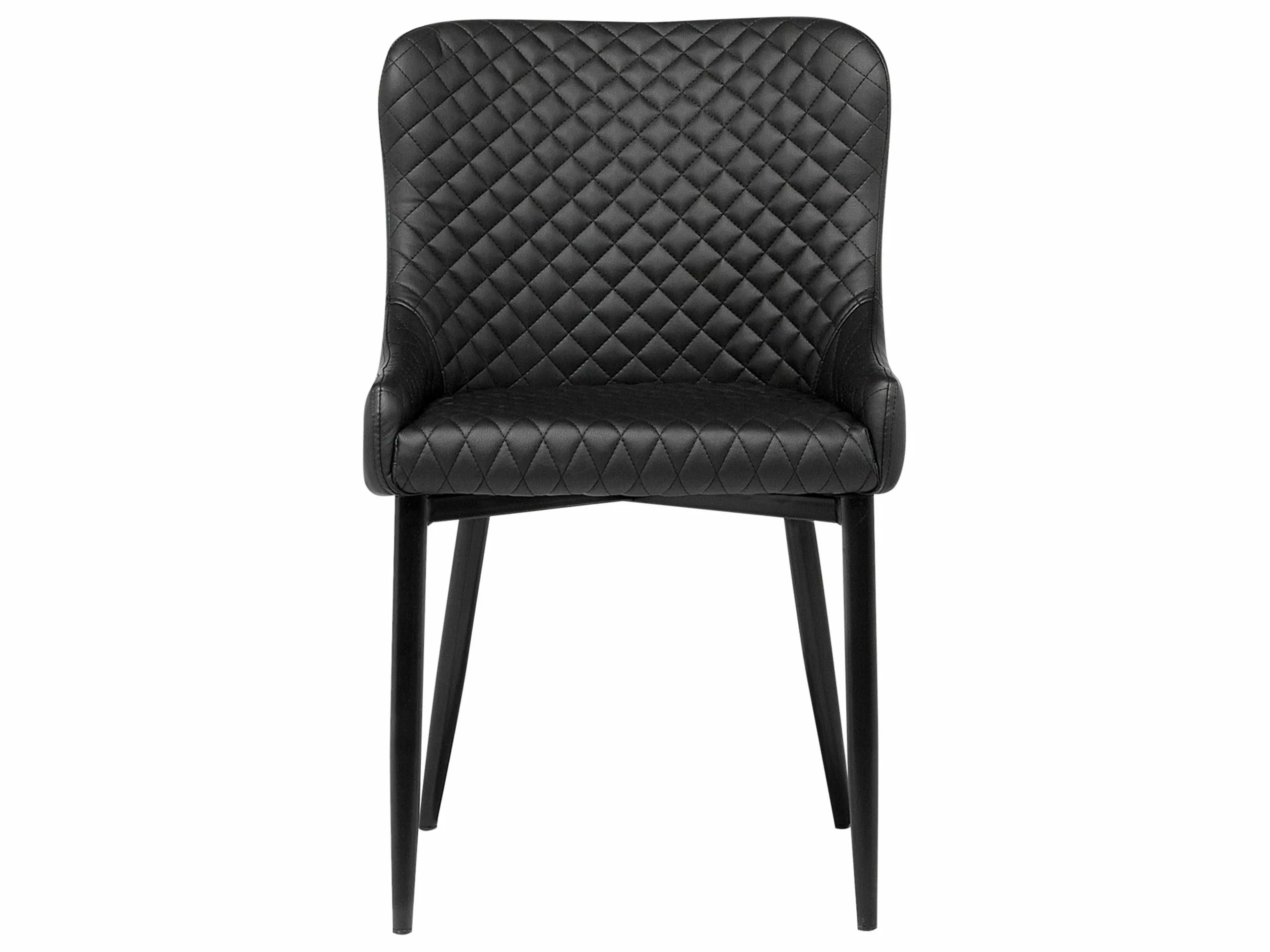 Beliani Conjunto De 2 Sillas De Comedor De Piel Sintética Negra SOLANO 5 Beliani Conjunto De 2 Sillas De Comedor De Piel Sintética Negra SOLANO - Imagen 3