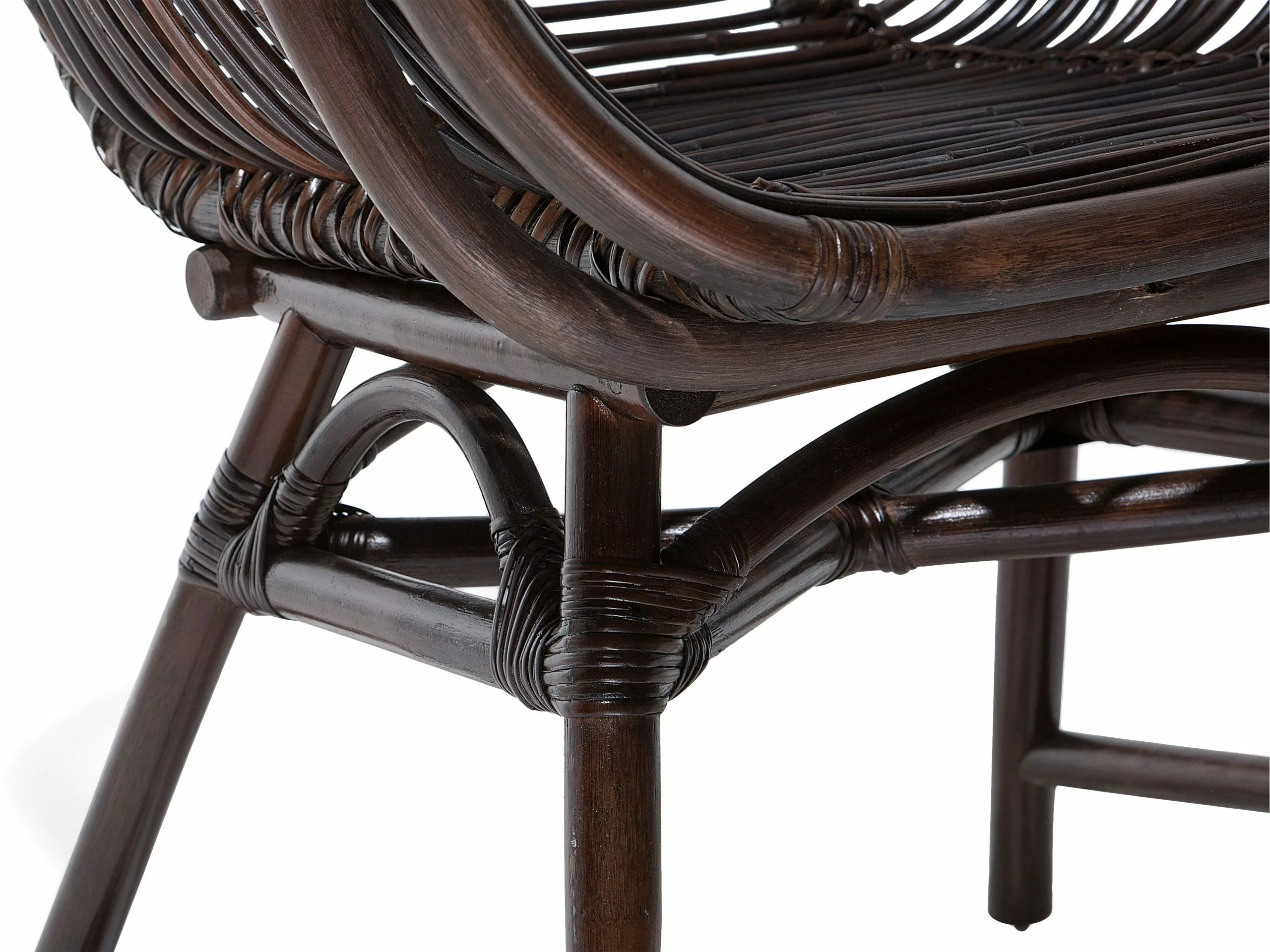 Beliani Silla De Comedor De Ratán Marrón Oscuro TOGO 11 Beliani Silla De Comedor De Ratán Marrón Oscuro TOGO - Imagen 9