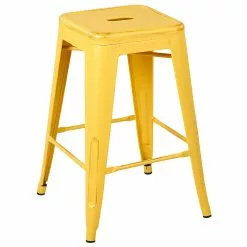 Beliani Conjunto De 2 Taburetes De Metal Amarillo/dorado 60 Cm CABRILLO -Sillas Ventas undef src sa picid 705356 type whitesh image scaled