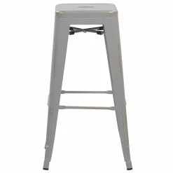 Beliani Conjunto De 2 Taburetes De Metal Plateado/dorado 76 Cm CABRILLO -Sillas Ventas undef src sa picid 705365 type whitesh image scaled