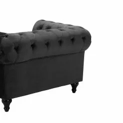 Beliani Sillón De Terciopelo Negro CHESTERFIELD 20 Beliani Sillón De Terciopelo Negro CHESTERFIELD -Sillas Ventas undef src sa picid 705677 type whitesh image scaled