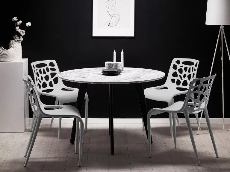 Beliani Silla De Comedor Gris Claro MORGAN 4 Beliani Silla De Comedor Gris Claro MORGAN - Imagen 2