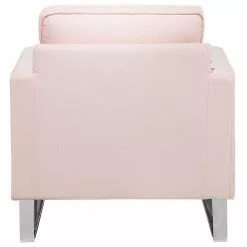 Beliani Sillón De Poliéster Rosa/plateado VIND -Sillas Ventas undef src sa picid 707566 type whitesh image scaled