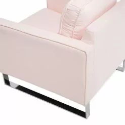 Beliani Sillón De Poliéster Rosa/plateado VIND -Sillas Ventas undef src sa picid 707567 type whitesh image scaled