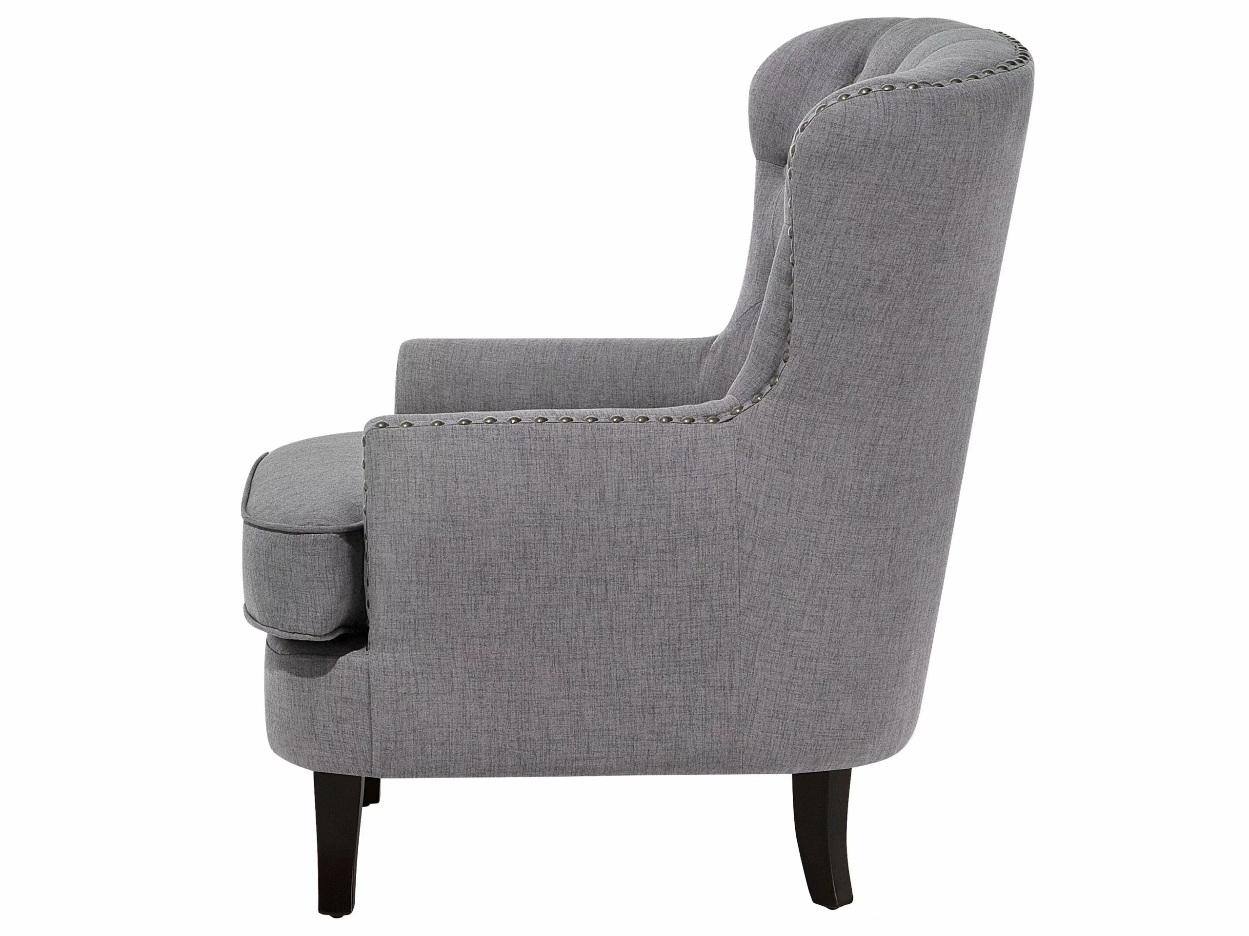 Beliani Sillón Tapizado Gris Claro VIBORG II 6 Beliani Sillón Tapizado Gris Claro VIBORG II - Imagen 4