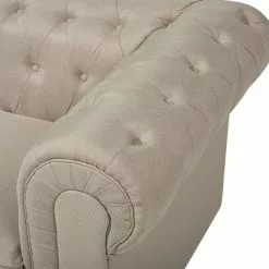 Beliani Sillón Tapizado Beige CHESTERFIELD -Sillas Ventas undef src sa picid 709409 type whitesh image scaled
