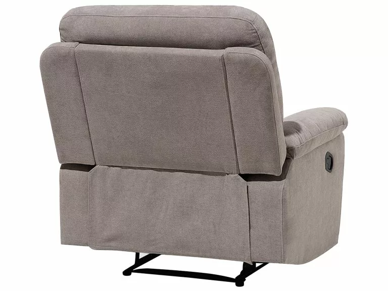 Beliani Sillón Reclinable De Poliéster Gris Pardo BERGEN - Imagen 8