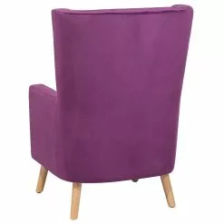 Beliani Sillón De Terciopelo Violeta/madera Clara ONEIDA -Sillas Ventas undef src sa picid 710524 type whitesh image scaled