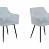 Beliani Conjunto De 2 Sillas De Comedor De Terciopelo Gris Claro/negro JASMIN -Sillas Ventas undef src sa picid 710937 type whitesh image