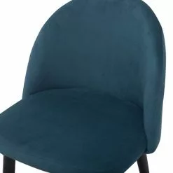 Beliani Conjunto De 2 Sillas De Comedor De Terciopelo Azul Oscuro/negro VISALIA -Sillas Ventas undef src sa picid 710998 type whitesh image scaled