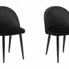 Beliani Conjunto De 2 Sillas De Comedor De Terciopelo Negro VISALIA -Sillas Ventas undef src sa picid 711018 type whitesh image