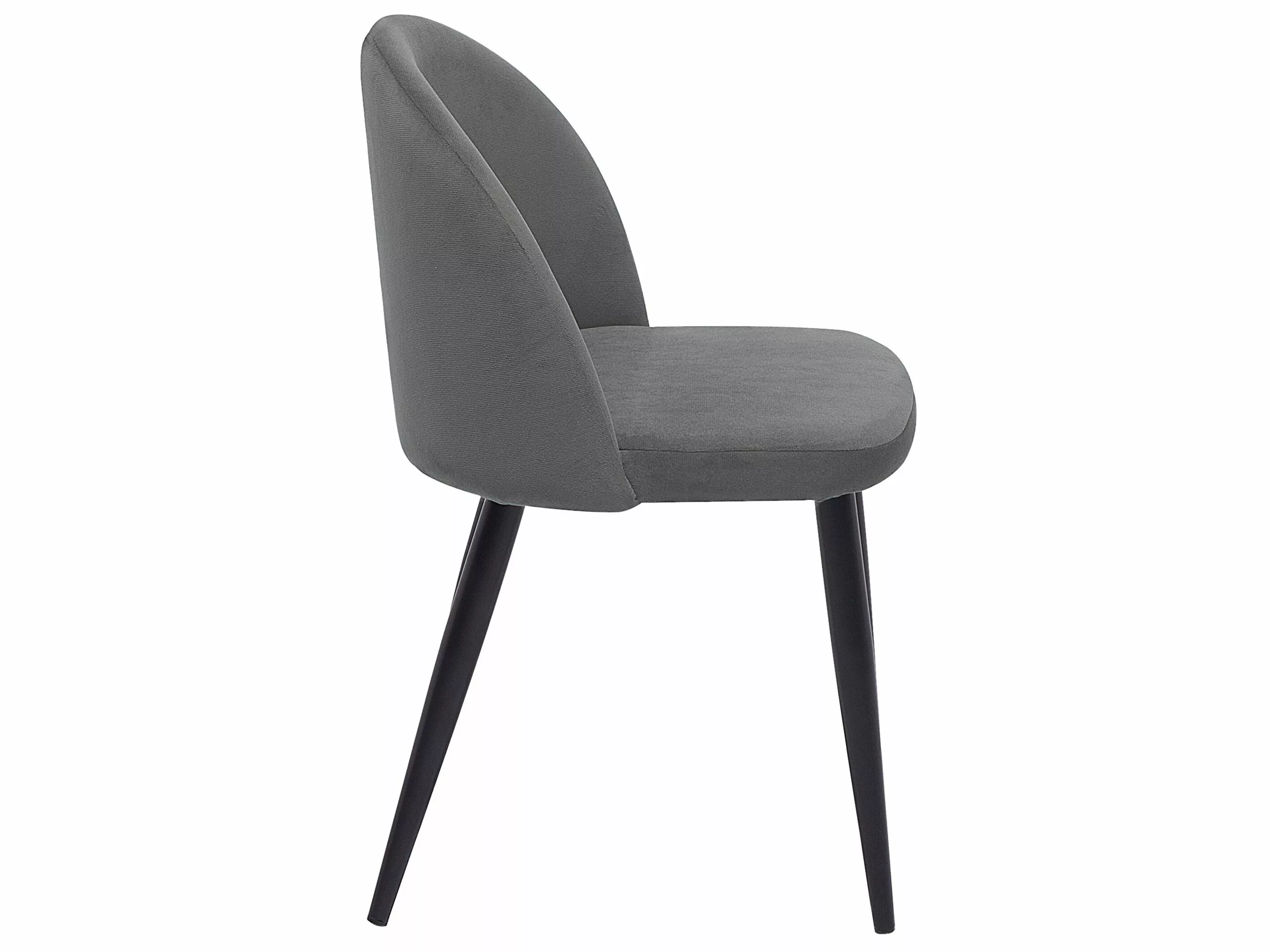 Beliani Conjunto De 2 Sillas De Comedor De Terciopelo Gris/negro VISALIA 9 Beliani Conjunto De 2 Sillas De Comedor De Terciopelo Gris/negro VISALIA - Imagen 8