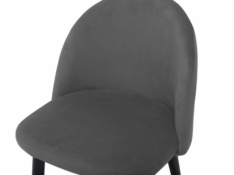 Beliani Conjunto De 2 Sillas De Comedor De Terciopelo Gris/negro VISALIA 11 Beliani Conjunto De 2 Sillas De Comedor De Terciopelo Gris/negro VISALIA - Imagen 10