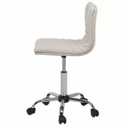 Beliani Silla De Oficina De Poliéster Beige Claro/plateado ORLANDO 15 Beliani Silla De Oficina De Poliéster Beige Claro/plateado ORLANDO -Sillas Ventas undef src sa picid 711325 type whitesh image scaled