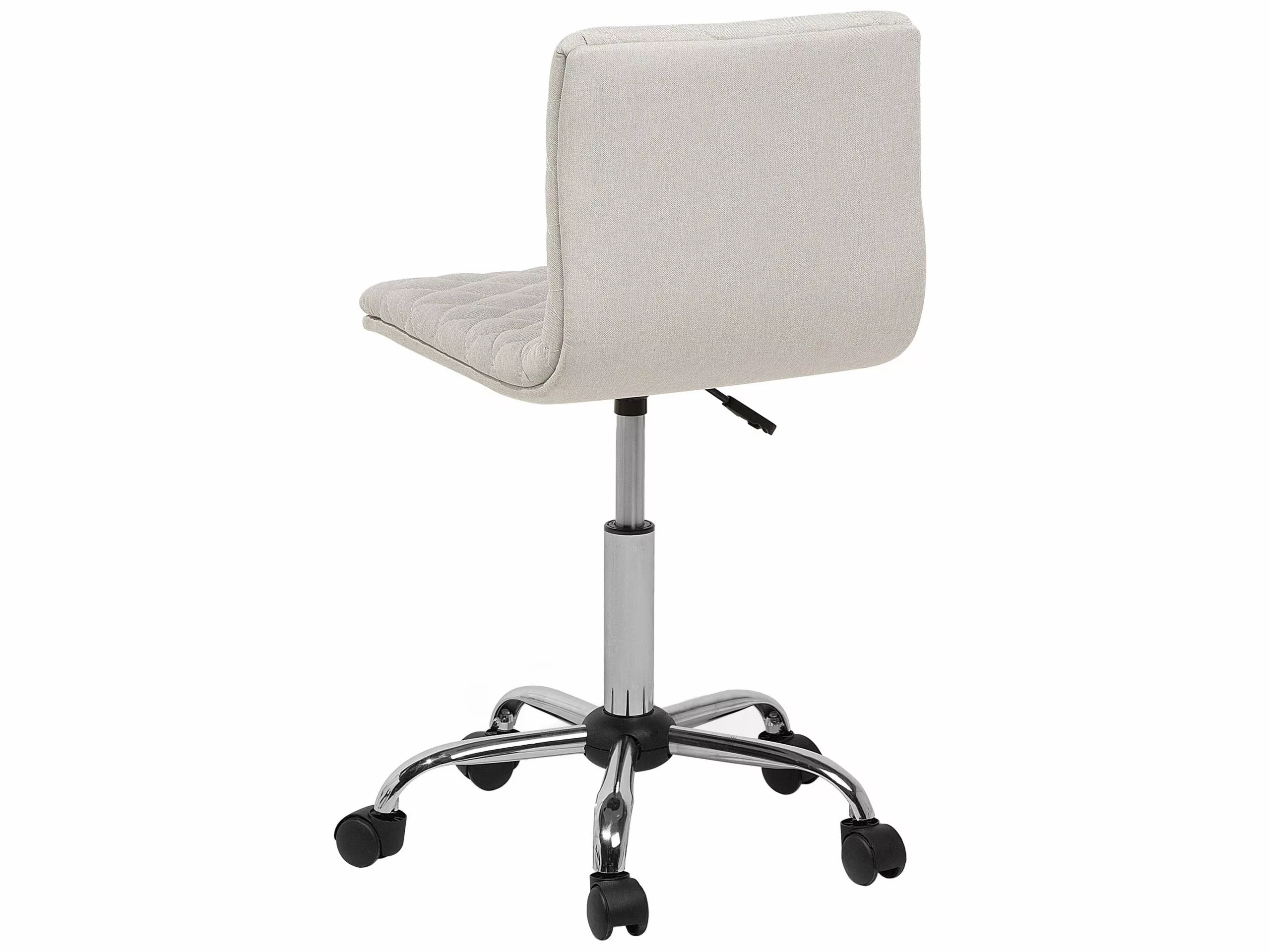 Beliani Silla De Oficina De Poliéster Beige Claro/plateado ORLANDO 7 Beliani Silla De Oficina De Poliéster Beige Claro/plateado ORLANDO - Imagen 5