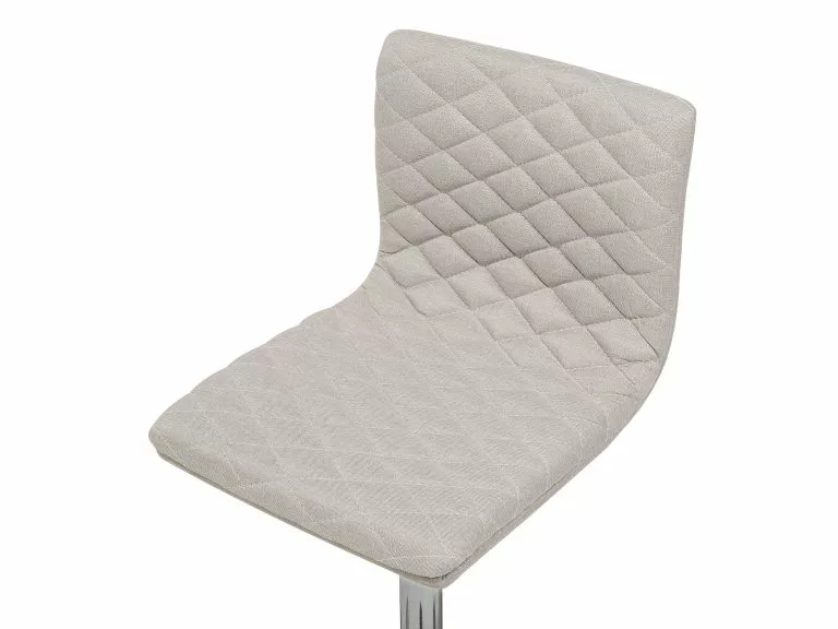 Beliani Silla De Oficina De Poliéster Beige Claro/plateado ORLANDO 8 Beliani Silla De Oficina De Poliéster Beige Claro/plateado ORLANDO - Imagen 6