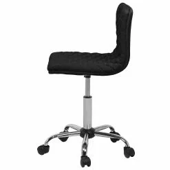 Beliani Silla De Oficina De Poliéster Negro/plateado ORLANDO -Sillas Ventas undef src sa picid 711360 type whitesh image scaled