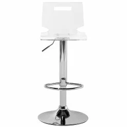 Beliani Conjunto De 2 Taburetes De Bar En Blanco Transparente MALTA -Sillas Ventas undef src sa picid 711601 type whitesh image scaled