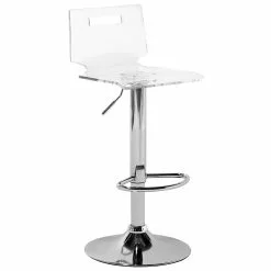 Beliani Conjunto De 2 Taburetes De Bar En Blanco Transparente MALTA -Sillas Ventas undef src sa picid 711602 type whitesh image scaled