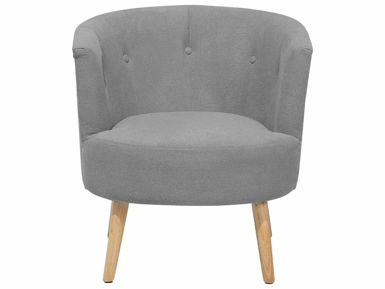 Beliani Sillón Tapizado Gris Claro ODENZEN 7 Beliani Sillón Tapizado Gris Claro ODENZEN - Imagen 5