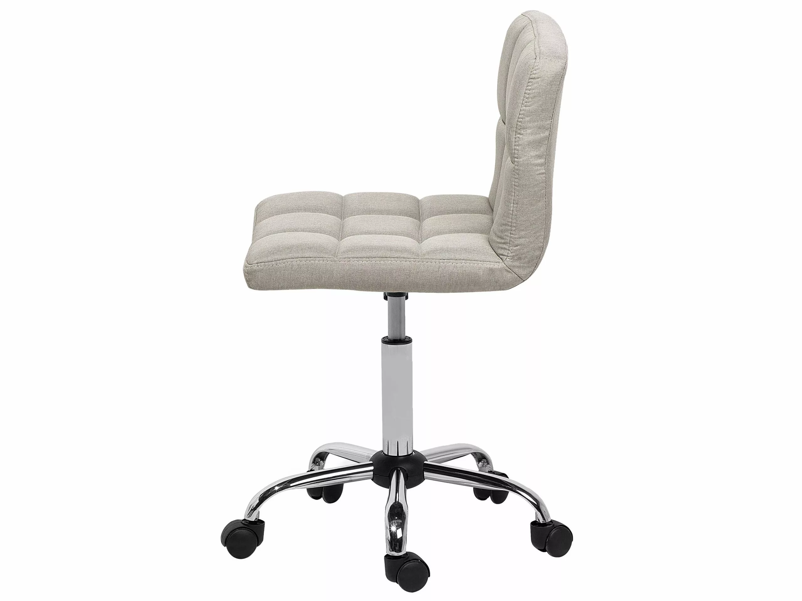 Beliani Silla De Oficina De Poliéster Beige/plateado MARION 6 Beliani Silla De Oficina De Poliéster Beige/plateado MARION - Imagen 4