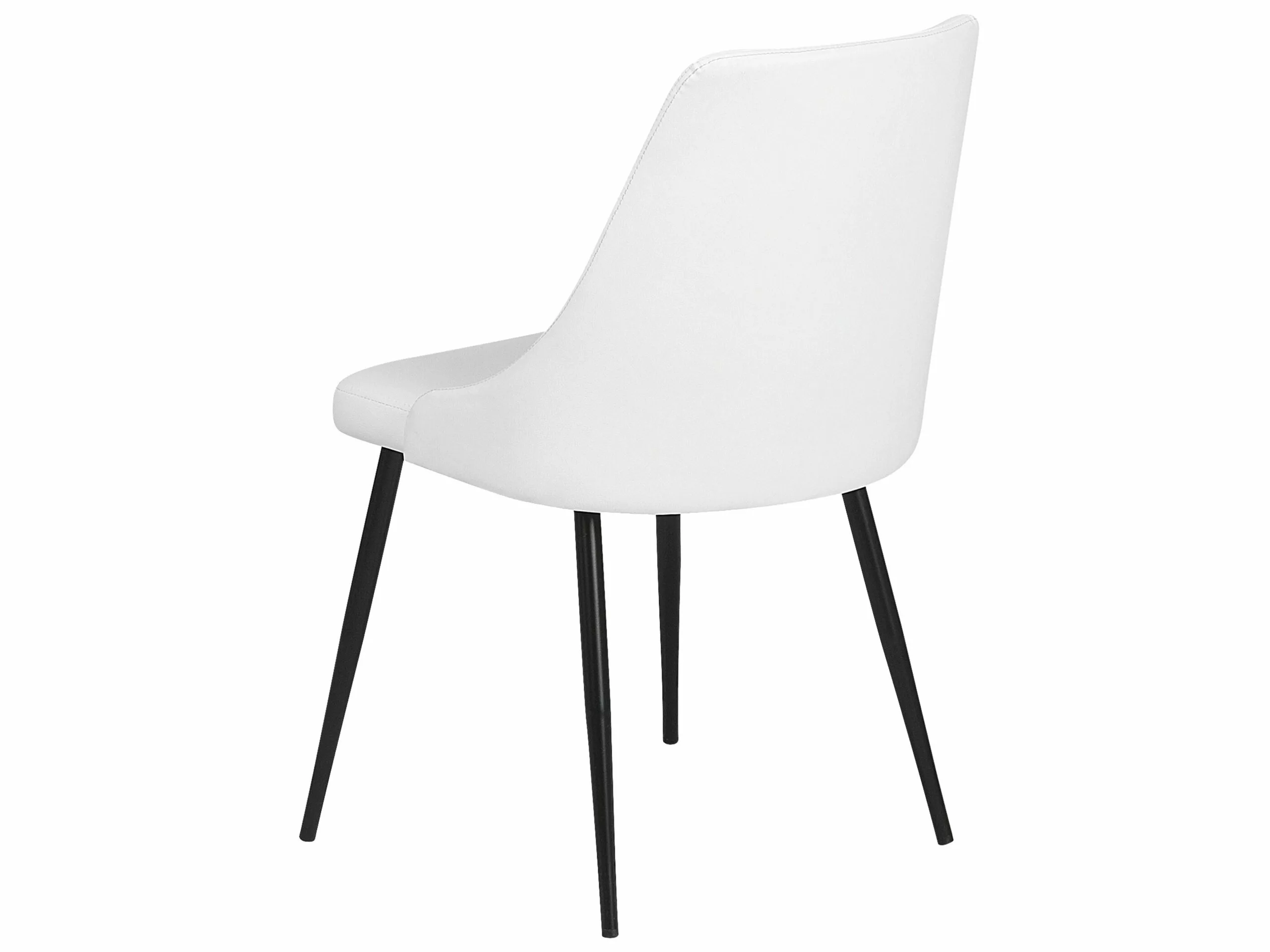 Beliani Conjunto De 2 Sillas De Comedor De Piel Sintética Blanca VALERIE 8 Beliani Conjunto De 2 Sillas De Comedor De Piel Sintética Blanca VALERIE - Imagen 6