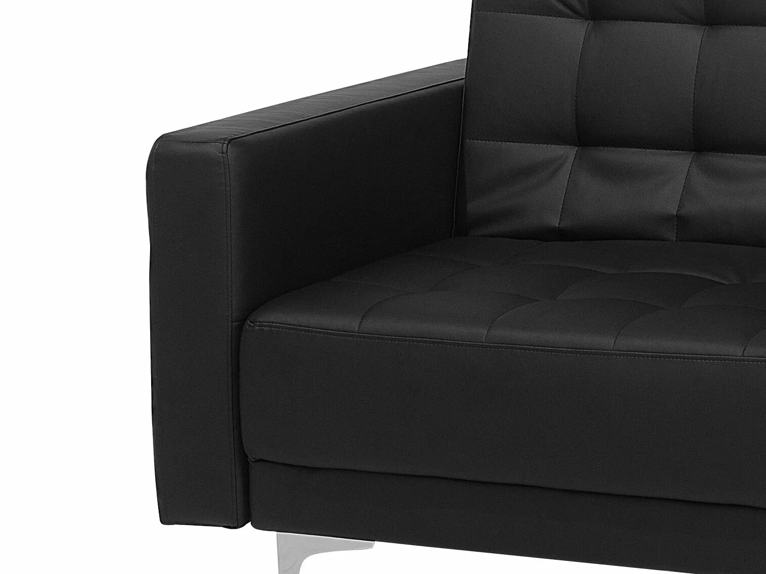 Beliani Sillón En Piel Sintética Negro ABERDEEN - Imagen 10
