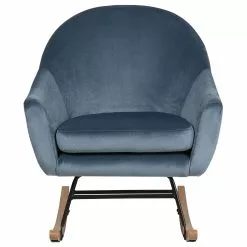 Beliani Silla Mecedora De Terciopelo Azul Oscuro/madera Clara OXIE 16 Beliani Silla Mecedora De Terciopelo Azul Oscuro/madera Clara OXIE -Sillas Ventas undef src sa picid 716227 type whitesh image 1 scaled