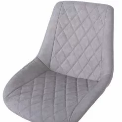 Beliani Silla De Oficina De Piel Sintética Gris/plateado MARIBEL -Sillas Ventas undef src sa picid 716502 type whitesh image scaled