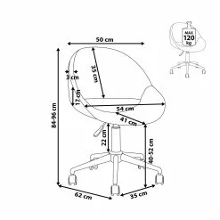 Beliani Silla De Oficina De Terciopelo Verde Esmeralda/plateado SELMA -Sillas Ventas undef src sa picid 716800 type whitesh image scaled