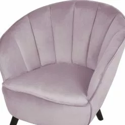 Beliani Sillón De Terciopelo Rosa DALA -Sillas Ventas undef src sa picid 716816 type whitesh image scaled