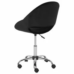 Beliani Silla De Oficina De Terciopelo Negro/plateado SELMA -Sillas Ventas undef src sa picid 716825 type whitesh image scaled