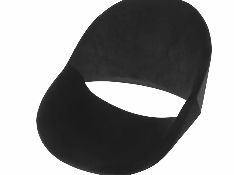 Beliani Silla De Oficina De Terciopelo Negro/plateado SELMA - Imagen 8