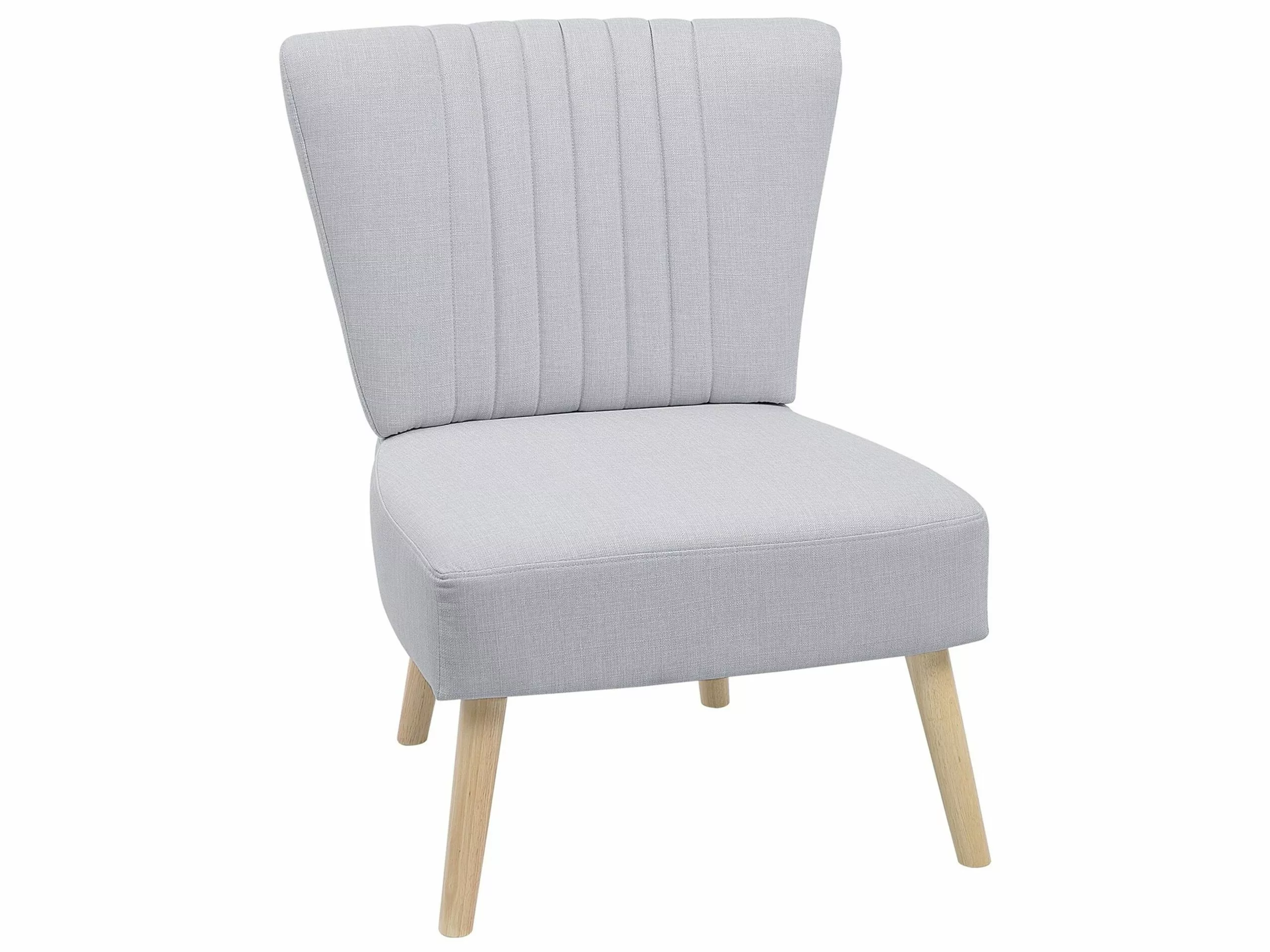 Beliani Sillón Tapizado Gris VAASA