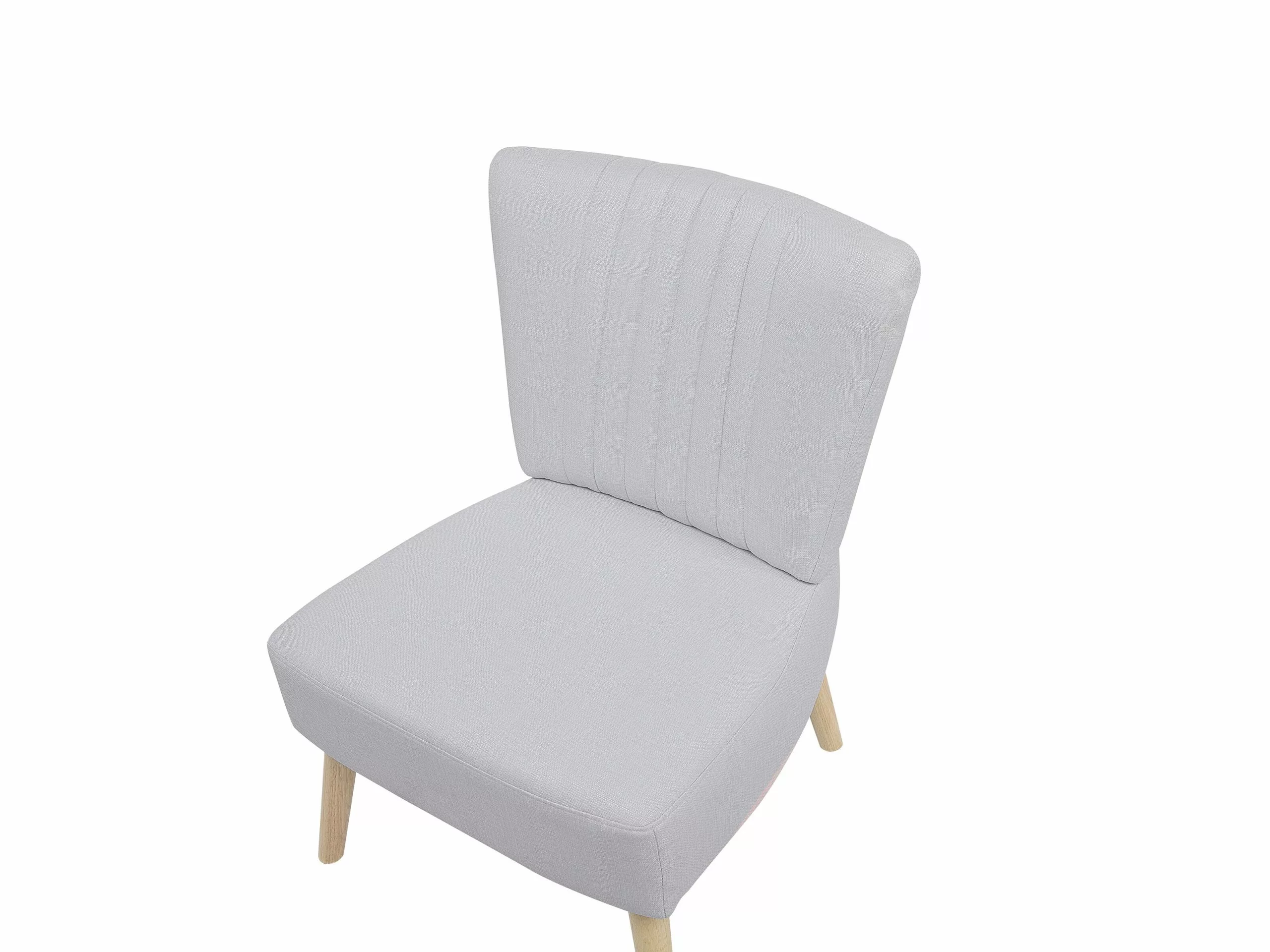 Beliani Sillón Tapizado Gris VAASA - Imagen 6