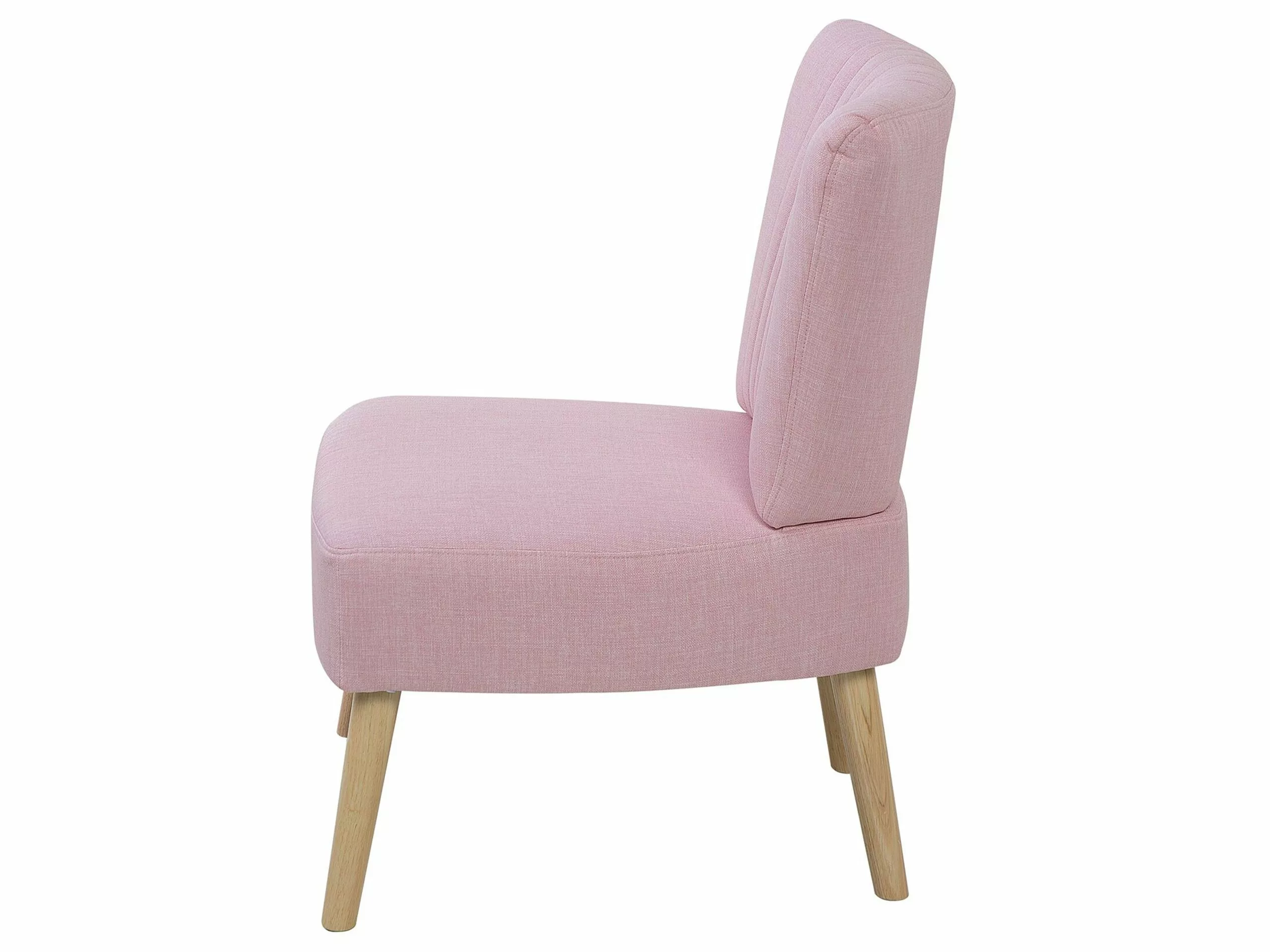Beliani Sillón Tapizado Rosa VAASA - Imagen 4
