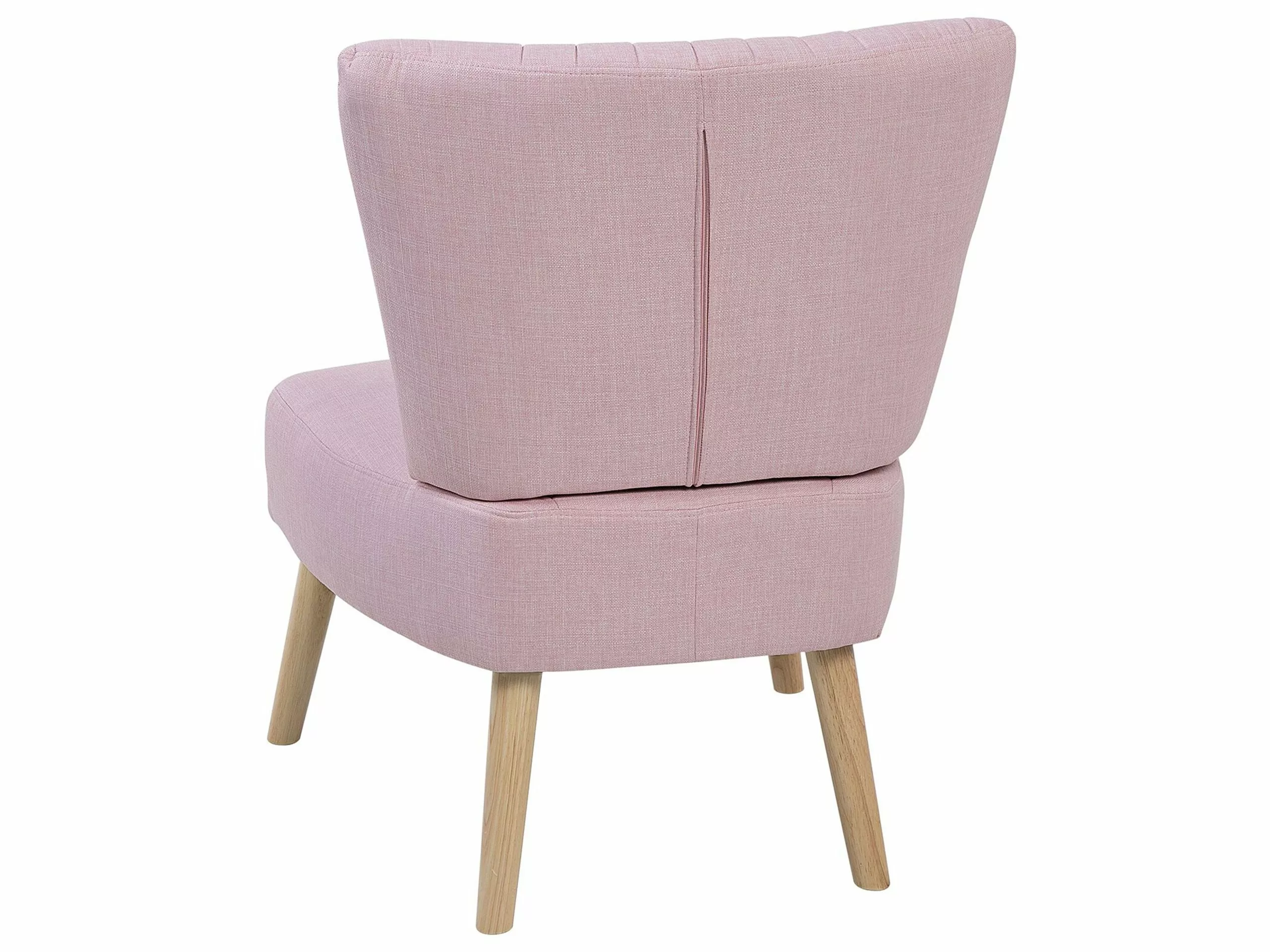 Beliani Sillón Tapizado Rosa VAASA - Imagen 5