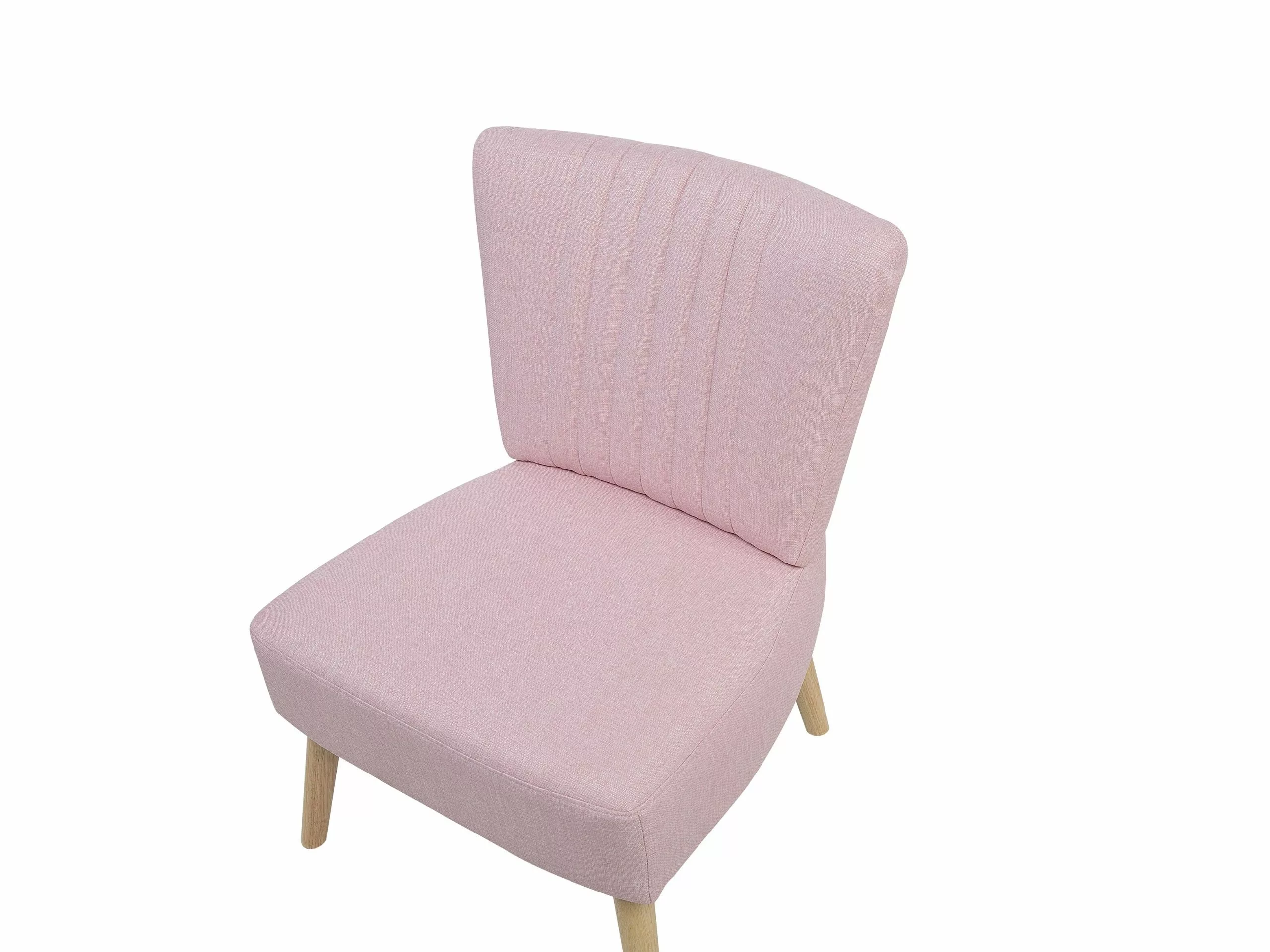 Beliani Sillón Tapizado Rosa VAASA - Imagen 6