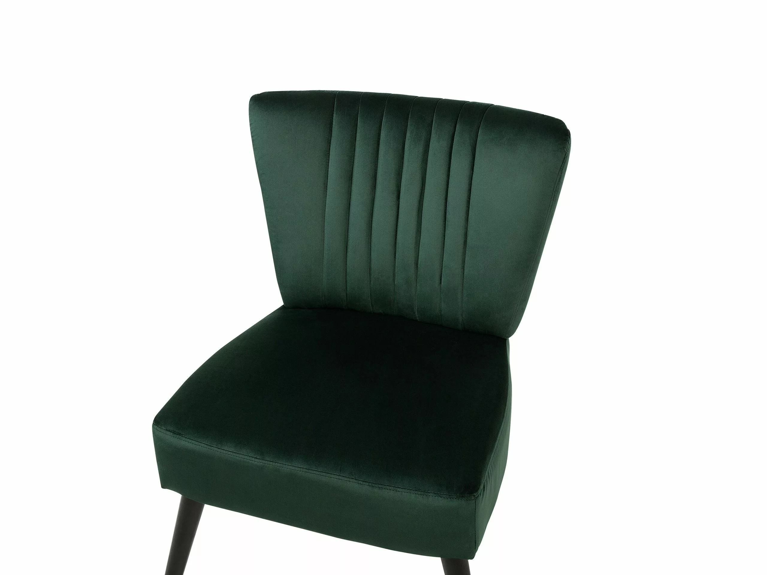 Beliani Sillón De Terciopelo Verde VAASA - Imagen 6