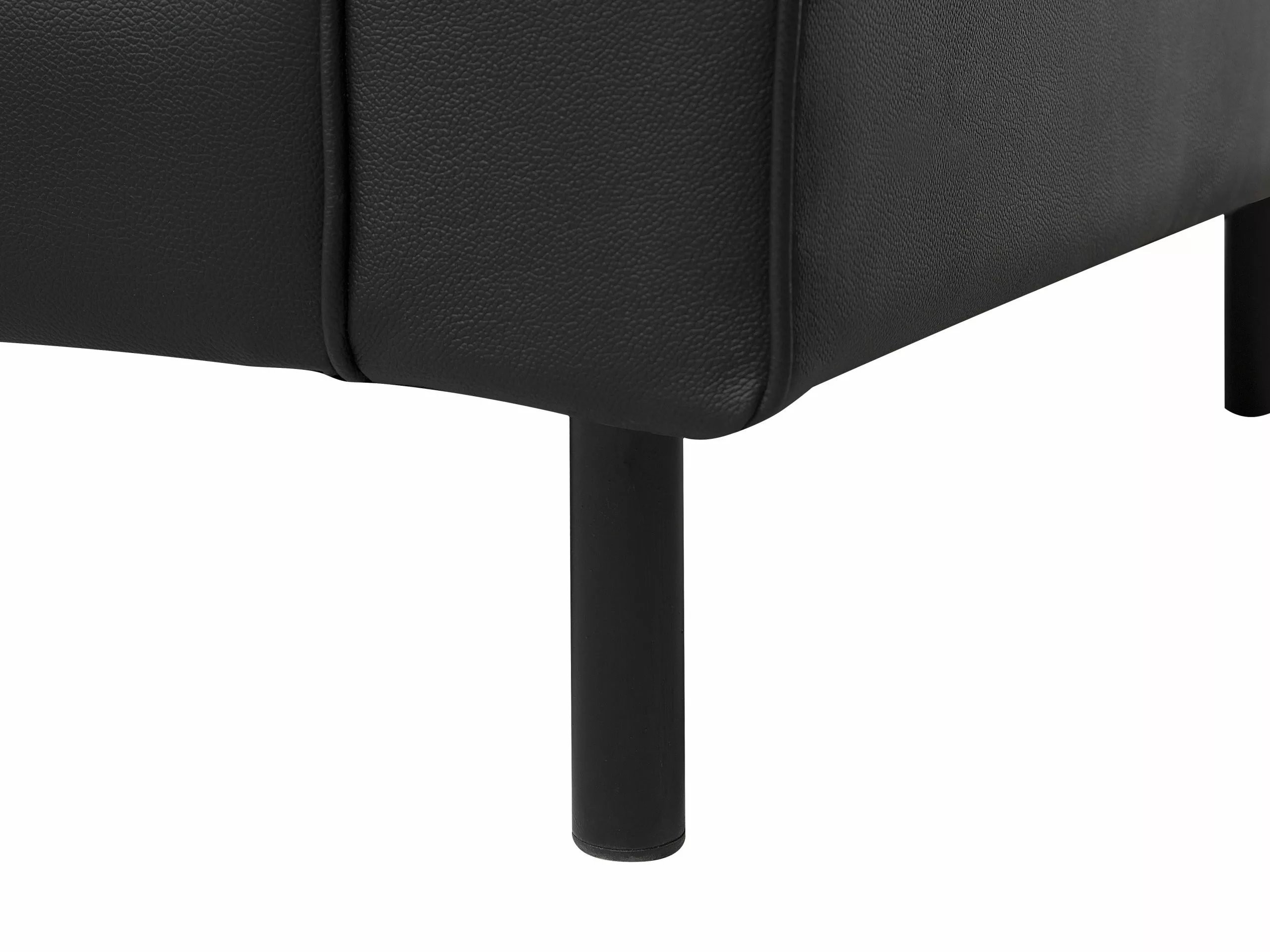 Beliani Sillón De Piel Negra SAVALEN - Imagen 7
