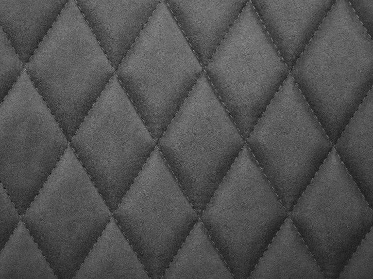 Beliani Conjunto De 2 Sillas De Comedor De Poliéster Gris/negro LISLE - Imagen 9