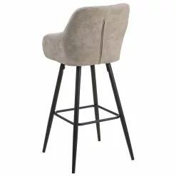 Beliani Conjunto De 2 Sillas De Bar De Poliéster Beige/negro DARIEN -Sillas Ventas undef src sa picid 724441 type whitesh image scaled